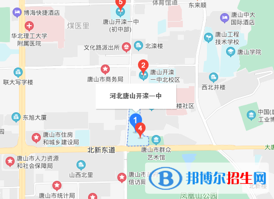 唐山開灤第一中學地址在哪里