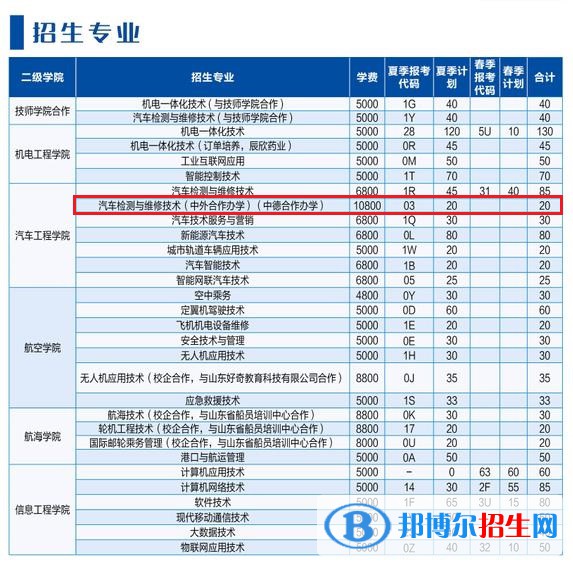 山東理工職業(yè)學院有哪些中外合作辦學專業(yè)？（附名單）