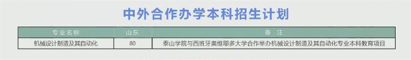 泰山學(xué)院有哪些中外合作辦學(xué)專業(yè)？（附名單）