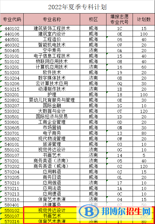 山東外事職業(yè)大學(xué)藝術(shù)類專業(yè)有哪些？