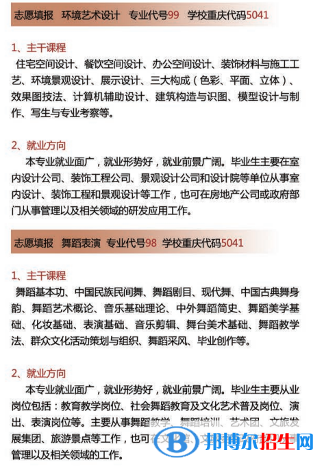 2022年重慶建筑科技職業(yè)學(xué)院藝術(shù)類(lèi)專(zhuān)業(yè)有哪些？