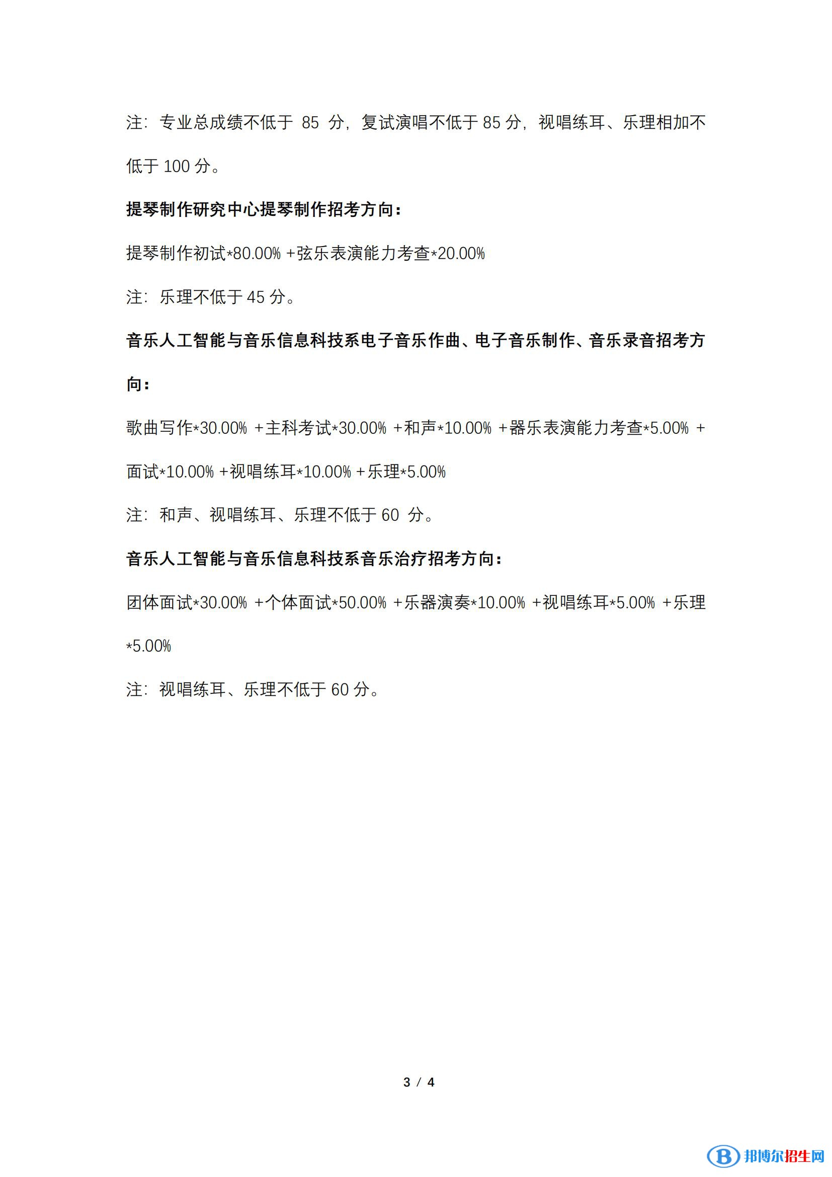 中央音樂學(xué)院分數(shù)線及最低位次匯總（2022-2021）