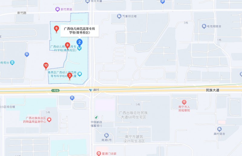 廣西幼兒師范高等?？茖W(xué)校附屬中等師范學(xué)校地址，乘車路線