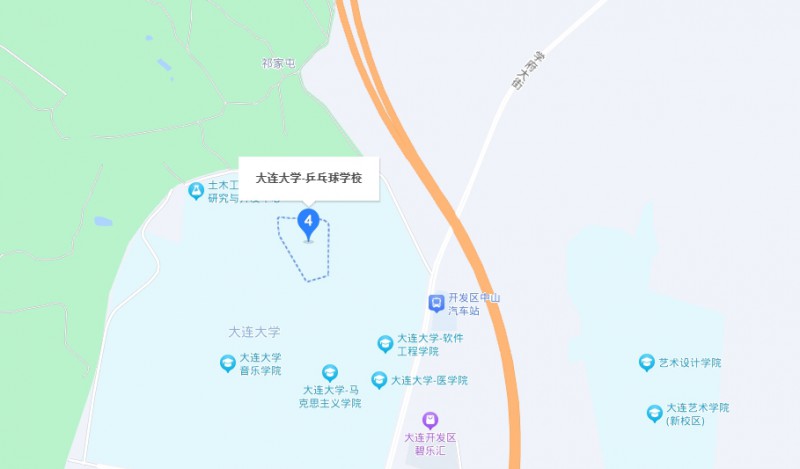 大連大學(xué)乒乓球運(yùn)動(dòng)中等職業(yè)技術(shù)學(xué)校地址，乘車路線