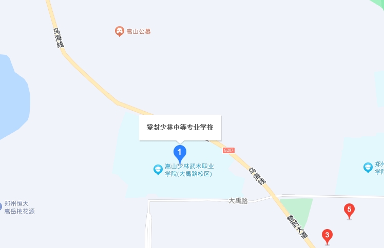 登封林峰少林武術(shù)中等專業(yè)學(xué)校地址，乘車路線