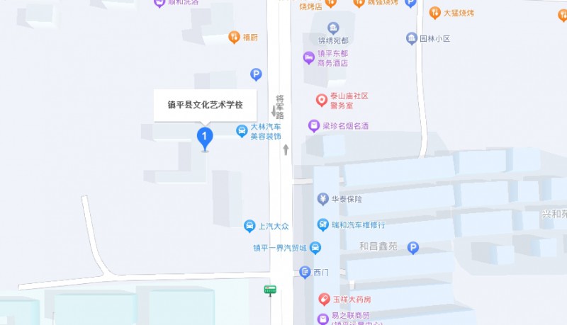 鎮(zhèn)平縣文化藝術(shù)學(xué)校地址，乘車路線
