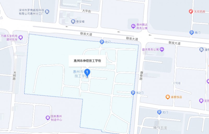 惠州市仲愷技工學(xué)校地址，乘車路線