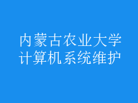 計算機系統(tǒng)維護