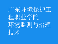 環(huán)境監(jiān)測與治理技術(shù)