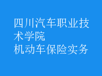 機動車保險實務(wù)
