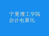 會(huì)計(jì)電算化