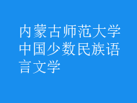中國(guó)少數(shù)民族語(yǔ)言文學(xué)