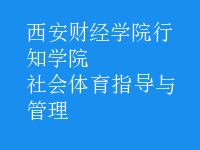 社會(huì)體育指導(dǎo)與管理
