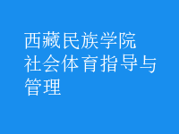 社會(huì)體育指導(dǎo)與管理