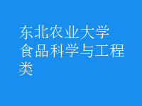 食品科學(xué)與工程類